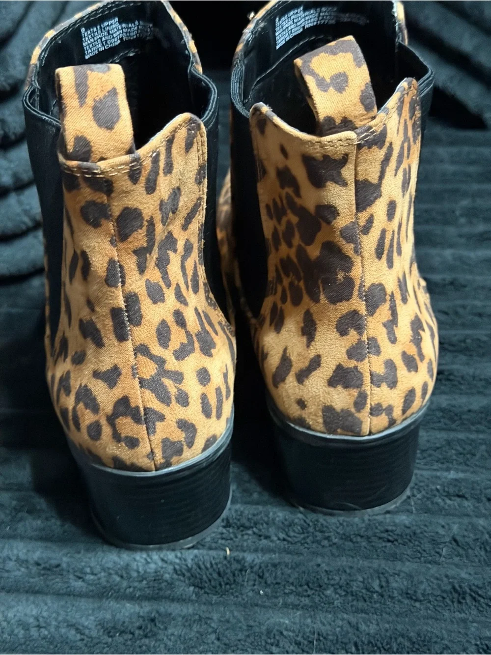 Target Leopard Print Ankle Booties in Tan and Dark Brown